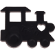 Silikon-Beißanhänger – Lokomotive : schwarz