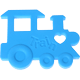 Silikon-Beißanhänger – Lokomotive : skyblau