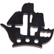 Mordedor colgante de silicona – Barco : negro