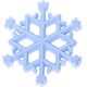 silicone bite pendant – snowflake : baby blue