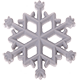 silicone bite pendant – snowflake : light grey