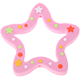 silicone bite pendant – winter star : baby pink