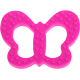 Mordedor colgante de silicona – Mariposa : rosa oscuro