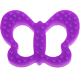 silicone bite pendant – butterfly : purple