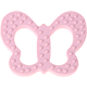 silicone bite pendant – butterfly : pastel pink