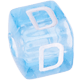 Blue plastic letter cubes – at buyer's choice : D
