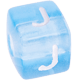Blue plastic letter cubes – at buyer's choice : J