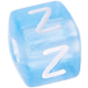 Голубые пластмассовые кубики с буквами по выбору : Z