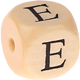 Кубики c рельефными буквами 12 мм : E