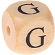 Кубики c рельефными буквами 12 мм : G