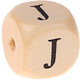embossed letter cubes, 12 mm : J