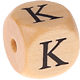 embossed letter cubes, 12 mm : K