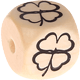 Ražené kostky s písmenky 12 mm : Čtyřlístek