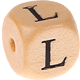 embossed letter cubes, 12 mm : L