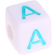 Разноцветные пластмассовые кубики с буквами по выбору : A