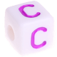 Разноцветные пластмассовые кубики с буквами по выбору : C