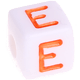 Coloré cubes de lettres en plastique – au choix : E