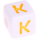 Разноцветные пластмассовые кубики с буквами по выбору : K