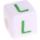 Разноцветные пластмассовые кубики с буквами по выбору : L