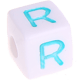 Coloré cubes de lettres en plastique – au choix : R