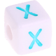Разноцветные пластмассовые кубики с буквами по выбору : X