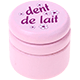 Krabička – "dent de lait", květinami : růžová