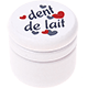 Krabička – "dent de lait", srdíčka : bílá
