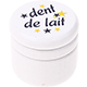 Krabička – "dent de lait", hvězdami : bílá