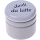 Krabička – "denti da latte" : světle šedá