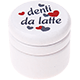 Krabička – "denti da latte", srdíčka : bílá