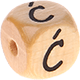 Cubes à lettres gravées, 10 mm – Croate : Ć