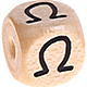 Cubos com letras em relevo, de 10 mm – Grego : Ω