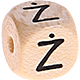 Geprägte Buchstabenwürfel, 10 mm – Polnisch : Ż