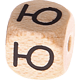 Cubes à lettres gravées, 10 mm – Russe : Ю