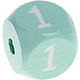 Mint, geprägte Buchstabenwürfel, 10 mm : 1