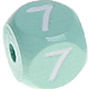 Cubos con letras en relieve de 10 mm en color menta : 7