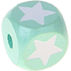 Cubes Lettres Gravées Menthe, 10 mm – Dessins : étoile