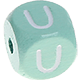 Mint embossed letter cubes, 10 mm : U