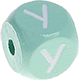 Mint embossed letter cubes, 10 mm : Y