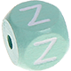 Mintgröna präglade bokstavstärningar 10 mm : Z