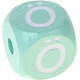 Mintgröna präglade bokstavstärningar 10 mm : Ö