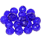 Geschliffene Glasperle, 8 mm : dunkelblau