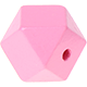 Hexagon (Holz), 12 mm : babyrosa