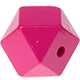 Hexagon (Holz), 12 mm : dunkelpink
