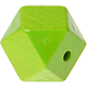 Hexagon (Holz), 12 mm : gelbgrün