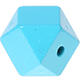 Hexagon (Holz), 12 mm : helltürkis