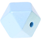 Hexagon (Holz), 12 mm : perlmutt - babyblau