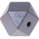 Hexagon (Holz), 12 mm : perlmutt - grau