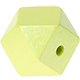 Hexagon (Holz), 12 mm : perlmutt - lemon