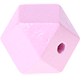 Hexagon (Holz), 12 mm : perlmutt - rosa
